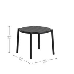 Lima Coffee Table, Round, Recycled Plastic, Black - Barker & Stonehouse - thumbnail 4