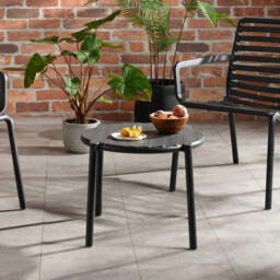 Lima Coffee Table, Round, Recycled Plastic, Black - Barker & Stonehouse - thumbnail 1