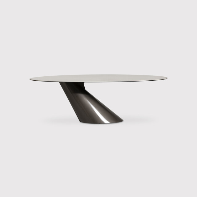 Halcyon Angled Dining Table 240X120X76 Cm, Round, White Ceramic - Barker & Stonehouse - image 1