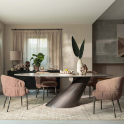 Halcyon Angled Dining Table 240X120X76 Cm, Round, White Ceramic - Barker & Stonehouse - thumbnail 2