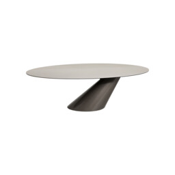 Halcyon Angled Dining Table 240X120X76 Cm, Round, White Ceramic - Barker & Stonehouse - thumbnail 3