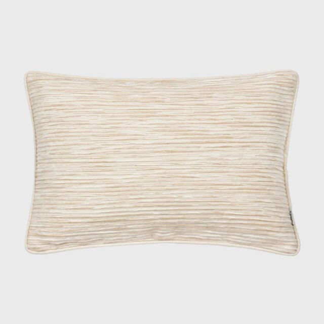 Natural Ribbed Cushion, Square, Neutral Cotton - Barker & Stonehouse