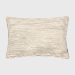 Natural Ribbed Cushion, Square, Neutral Cotton - Barker & Stonehouse