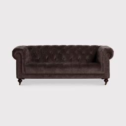 Henley 3 Seater Sofa, Grey Velvet - Barker & Stonehouse - thumbnail 1