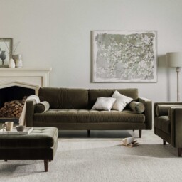 Hemingway 3 Seater Sofa, Green Velvet - Barker & Stonehouse - thumbnail 4