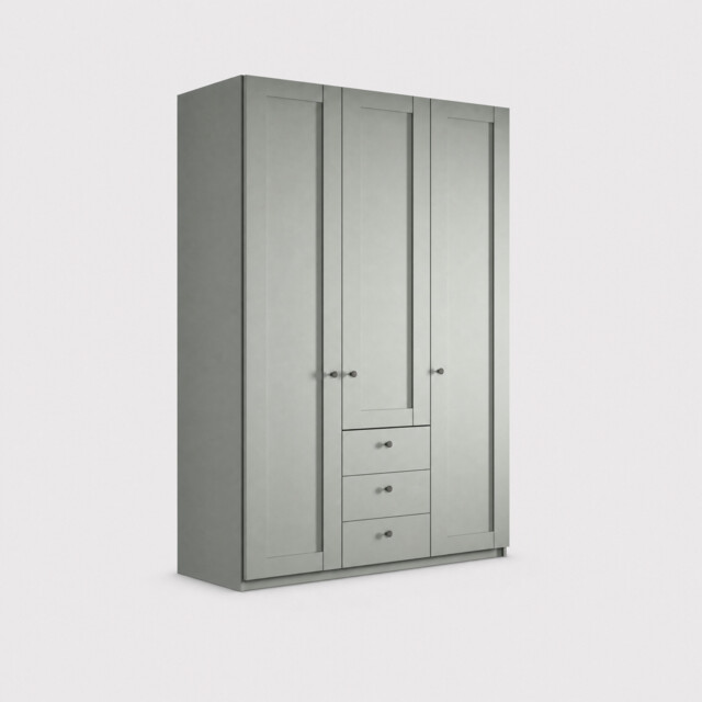 Varese 3 Door/3 Drawer Wardrobe W150Cm, Green - Barker & Stonehouse - image 1