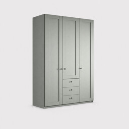 Varese 3 Door/3 Drawer Wardrobe W150Cm, Green - Barker & Stonehouse