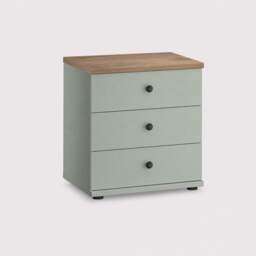 Varese 3 Drawer Bedside Cabinet, Green - Barker & Stonehouse