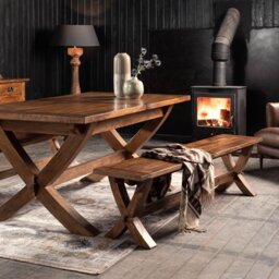 New Frontier X Leg Extending Dining Table, Mango Wood - Barker & Stonehouse - thumbnail 3