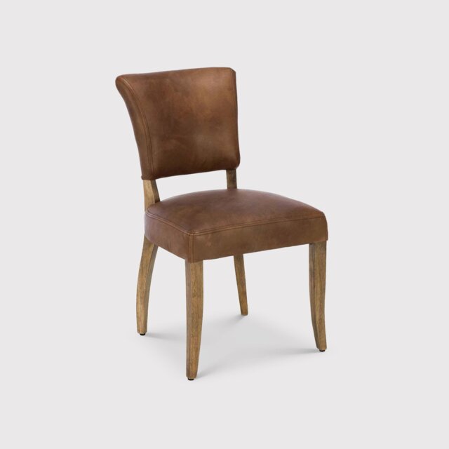Timothy Oulton Mimi Dining Chair, Brown Leather Barker