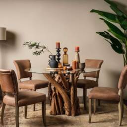Timothy Oulton Mimi Dining Chair, Brown Leather - Barker & Stonehouse - thumbnail 3