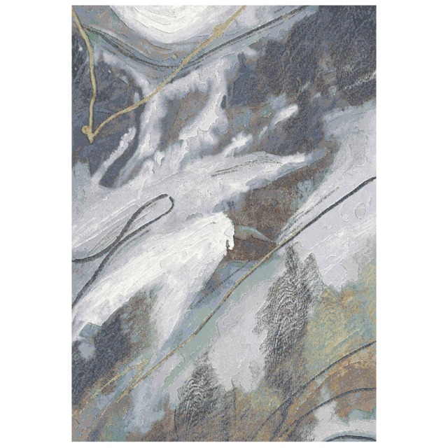 Mystic Blue 120X170cm Rug, Square Polypropylene - W120cm - Barker & Stonehouse - image 1