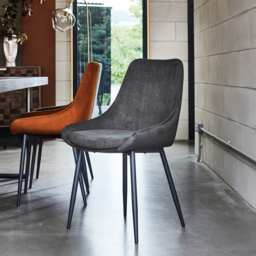 Emmett Dining Chair, Grey Fabric - Barker & Stonehouse - thumbnail 3
