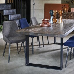 Emmett Dining Chair, Grey Fabric - Barker & Stonehouse - thumbnail 4