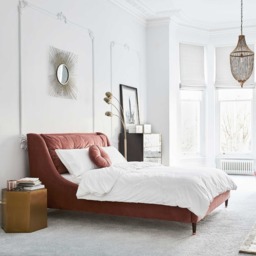 Raul King Bed Frame, Pink Velvet - Barker & Stonehouse - thumbnail 2
