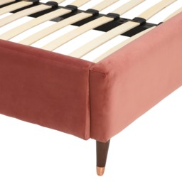 Raul King Bed Frame, Pink Velvet - Barker & Stonehouse - thumbnail 6