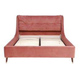 Raul King Bed Frame, Pink Velvet - Barker & Stonehouse - thumbnail 4