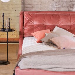 Raul King Bed Frame, Pink Velvet - Barker & Stonehouse - thumbnail 3