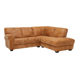Houston Medium Corner Rhf Chaise Corner Sofa, Brown Leather - Barker & Stonehouse - thumbnail 1