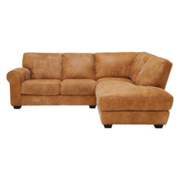 Houston Medium Corner Rhf Chaise Corner Sofa, Brown Leather - Barker & Stonehouse - thumbnail 3