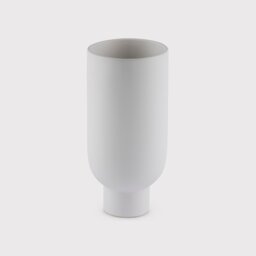 Tall White Stem Vase Ceramic - Barker & Stonehouse