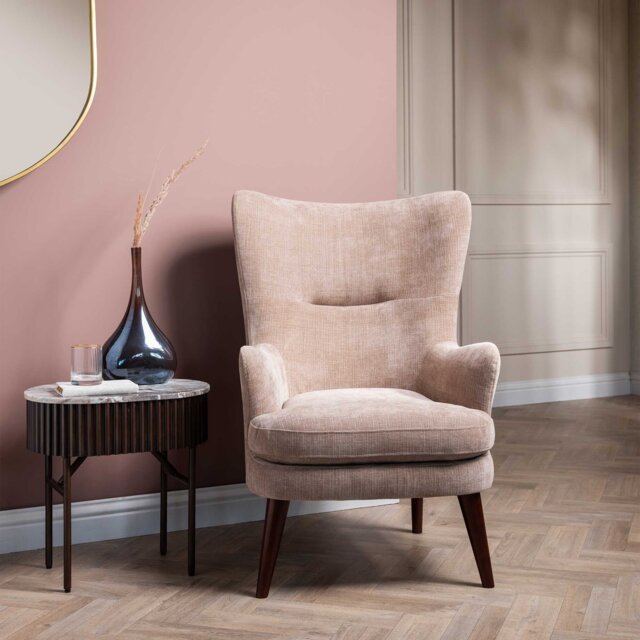 Marcy Accent Chair, Neutral Fabric - Barker & Stonehouse - image 1