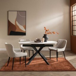 Galini Stone Extending Dining Table White - Barker & Stonehouse - thumbnail 2