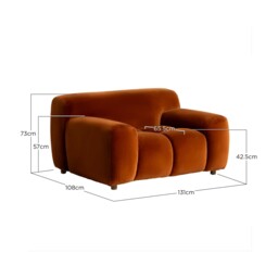 Lavinia 1 Seater Sofa Velvet - Barker & Stonehouse - thumbnail 5