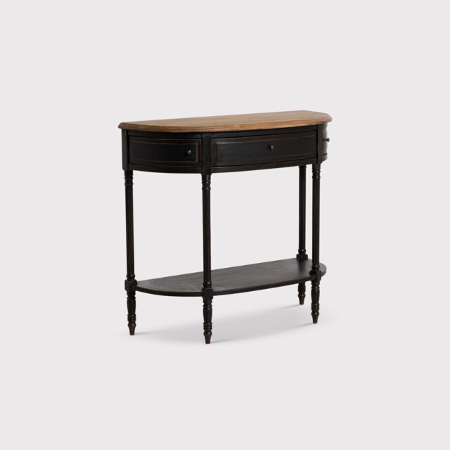 Jin Half Moon Table, Black Wood - Barker & Stonehouse - image 1