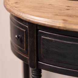 Jin Half Moon Table, Black Wood - Barker & Stonehouse - thumbnail 6