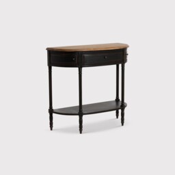 Jin Half Moon Table, Black Wood - Barker & Stonehouse - thumbnail 1