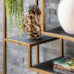 Cantha 2 Drawer Display Cabinet, Brown Oak - Barker & Stonehouse - thumbnail 6
