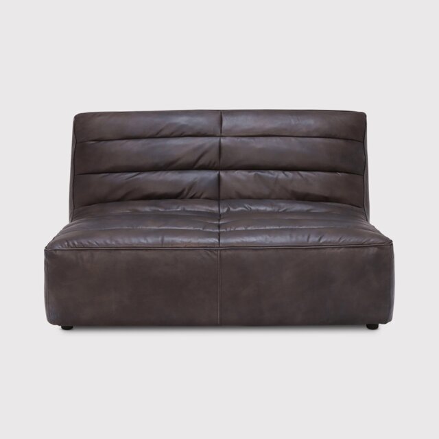Timothy Oulton Shabby Sectional 2 Seater Modular Sofa, Black Leather - Barker & Stonehouse - image 1
