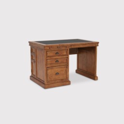 Villiers Single Pedestal Desk, Pine Wood - Barker & Stonehouse