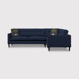 Orla Kiely Ebben Lhf Corner Sofa, Navy Fabric - Barker & Stonehouse