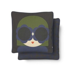 Orla Kiely Ebben Lhf Corner Sofa, Navy Fabric - Barker & Stonehouse - thumbnail 2