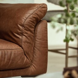 Epping 1.5 Seater 140x99x80cm Armchair, Brown Leather - Barker & Stonehouse - thumbnail 6