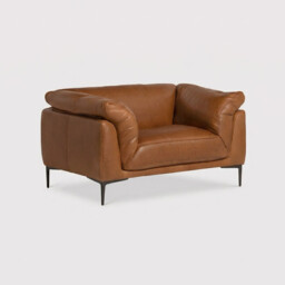 Epping 1.5 Seater 140x99x80cm Armchair, Brown Leather - Barker & Stonehouse - thumbnail 2