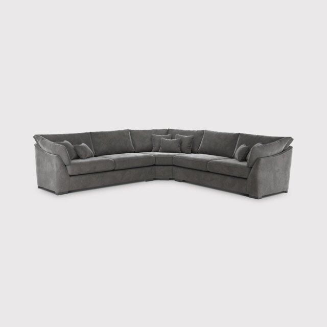Borelly Large Corner Sofa, Grey Fabric - Barker & Stonehouse - image 1
