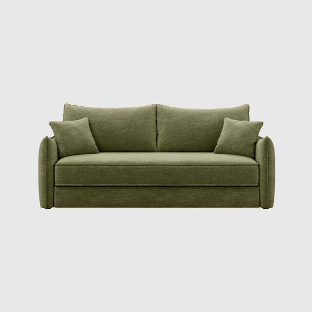 Epsom Sofa Bed Bed With 2 Throw Pillows, Green Fabric - Barker & Stonehouse - image 1