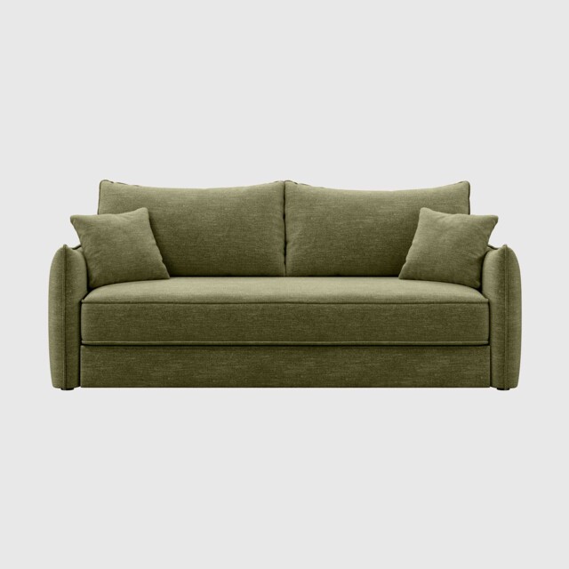 Epsom Sofa Bed Bed With 2 Throw Pillows, Green Fabric - Barker & Stonehouse - image 1