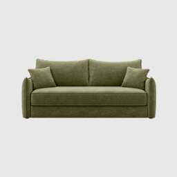 Epsom Sofa Bed Bed With 2 Throw Pillows, Green Fabric - Barker & Stonehouse - thumbnail 1