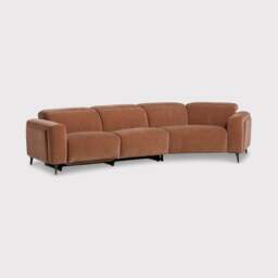 Cedro Curved Recliner Sofa - Power Lhf Fabric - Barker & Stonehouse