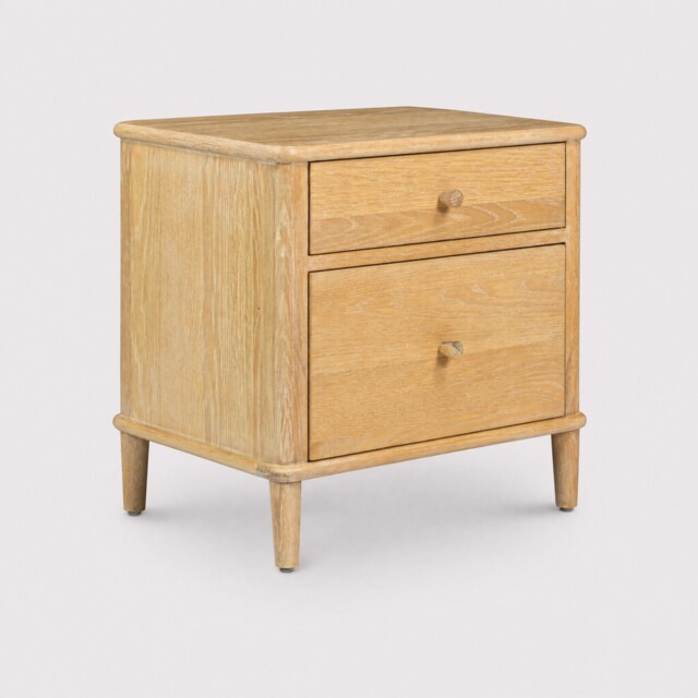 Valla 2 Drawer Bedside Table, Neutral Oak - Barker & Stonehouse - image 1