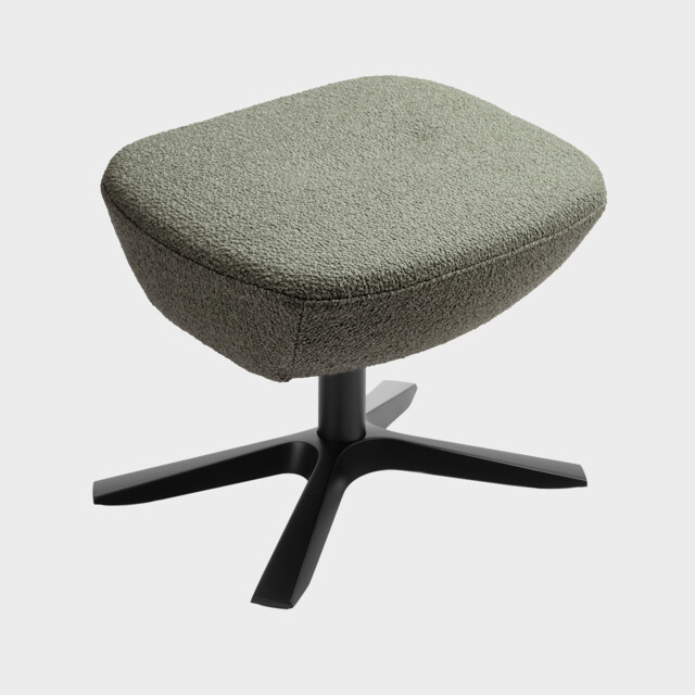Conform Globe X-Foot Footstool Makalu Forest, Green Fabric - Barker & Stonehouse - image 1