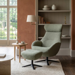 Conform Globe X-Foot Footstool Makalu Forest, Green Fabric - Barker & Stonehouse - thumbnail 2