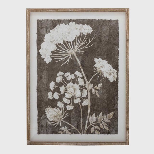 Dark Botanical Framed Print, Square Wood - Barker & Stonehouse