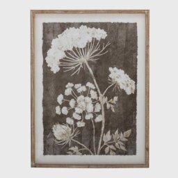 Dark Botanical Framed Print, Square Wood - Barker & Stonehouse