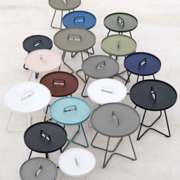 Cane Line On The Move Large Side Table, Round, Black Metal - Barker & Stonehouse - thumbnail 2