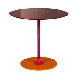 Kartell Thierry Side Table 45x45x45 Burgundy, Round, Red Glass - Barker & Stonehouse - thumbnail 3